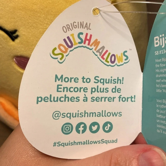 Squishmallow Bijan the Dumbo Octopus. 8” - Picture 4 of 6